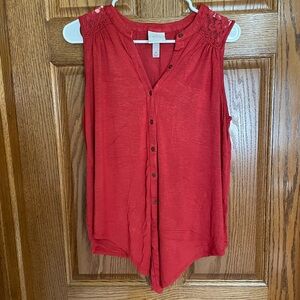 🦋 3 for $10 🦋 Red Button-Down Blouse